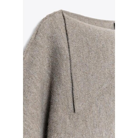 ZARA KNIT SWEATER WITH LAPEL NECK - Picture 8 of 8